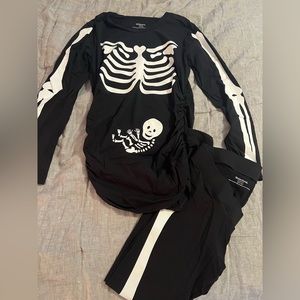 Motherhood Maternity Skeleton costume with gloves
